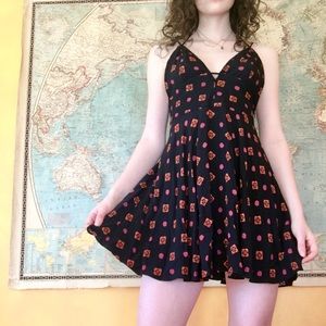 Ecoté mini black sundress from urban outfitters